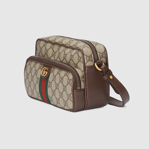 Ophidia Small GG Supreme Shoulder Bag in Beige - Gucci