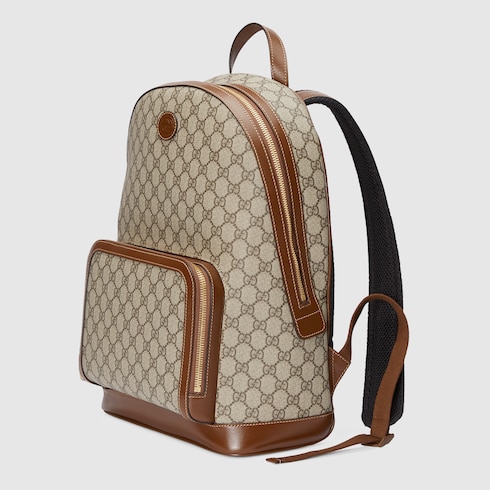 Sling backpack with Interlocking G in beige and ebony Supreme