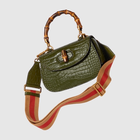 Bolso de cocodrilo Gucci Bamboo 1947