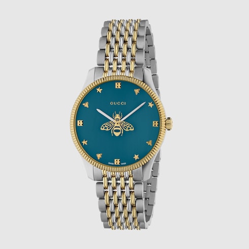 G-Timeless watch with bee, 36 mm