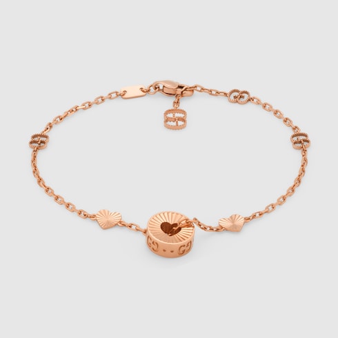 Icon 18k heart bracelet