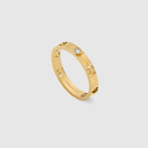 アイコン〕オンrナイン限定 ダイヤモンド付き 18K ハート リング