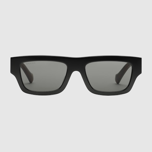 Gucci men's square acetate frame outlet sunglasses