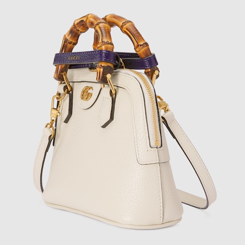 Gucci Diana mini tote bag in white leather