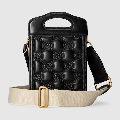 GGマトラッセ ミニ トップハンドルバッグブラック レザー | GUCCI® JP GGマトラッセ ミニ トップハンドルバッグブラック レザー | GUCCI® JP