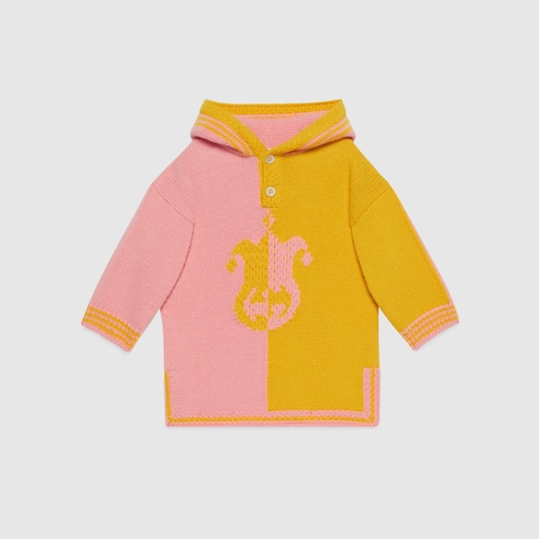 Baby hooded wool coat