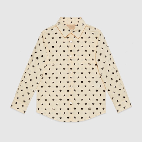 Children's stars print cotton shirt