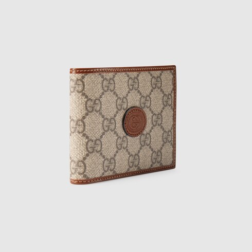 Gucci Beige & Purple Fabric & Leather Wallet