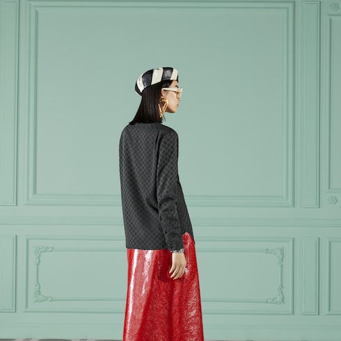 GG silk crêpe shirt