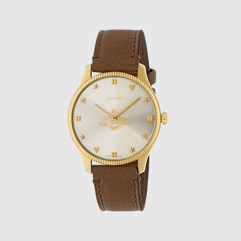 Gucci G-Timeless watch with bee, 36 mm. 2 Gucci G-Timeless watch with bee, 36 mm. 2