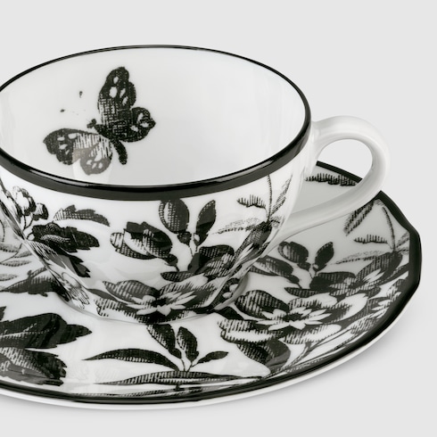 Herbarium teacup and saucer, set of two Detail 4