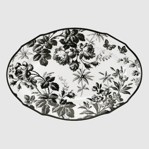 Plateau ovale à motif Herbarium