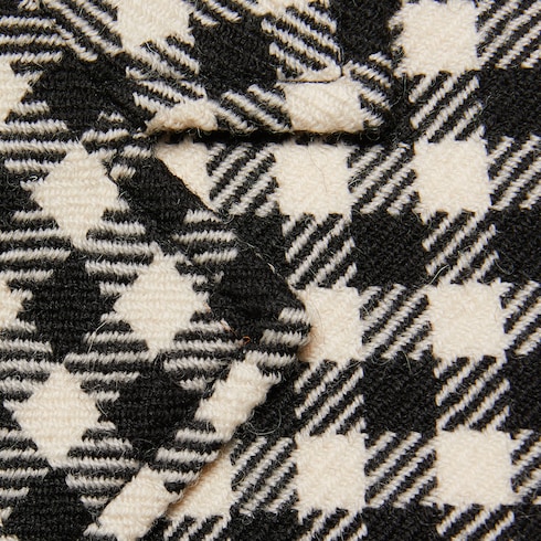 Children's gingham wool jacket