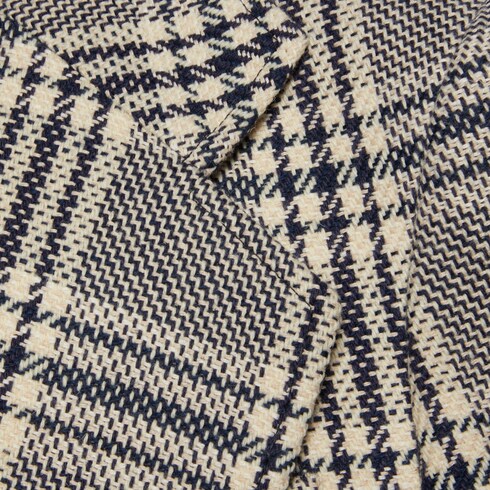 Gucci HA HA HA check jacket in blue and white | GUCCI® MX