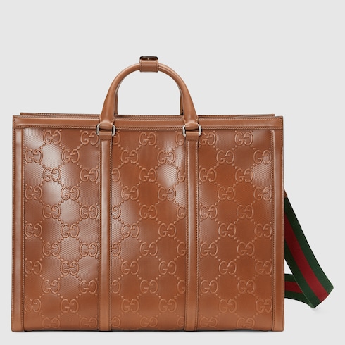 Gucci GG embossed tote bag. 1