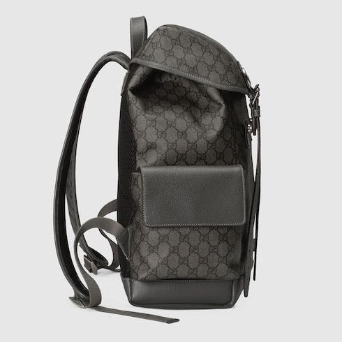 Mochila mediana Ophidia inlona Supreme gris y negra GUCCI MX