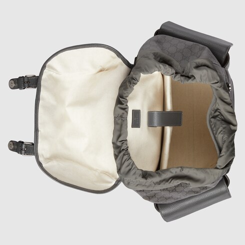 MittelgroBer Ophidia Rucksack in grauer und schwarzer Supreme GUCCI BE
