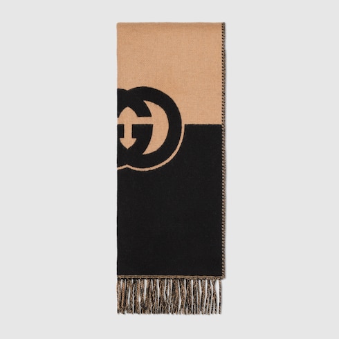 Wool with Interlocking G scarf