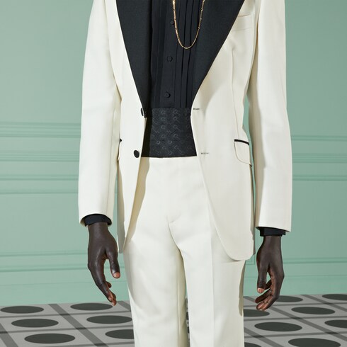Gucci Wool silk Horsebit jacquard cummerbund. 3 Gucci Wool silk Horsebit jacquard cummerbund. 3