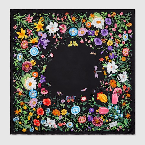 Printed silk twill carré