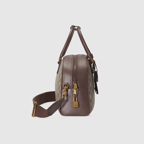 〔Gucci Savoy〕ミディアム トップハンドル ボウリングバッグ
