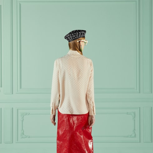 GG silk crepe shirt