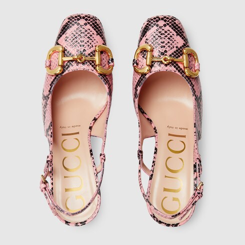 Gucci Women's python print high heel pump. 5