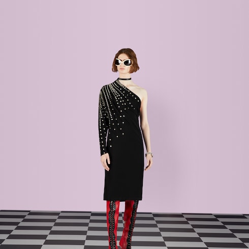 Gucci viscose 2025 jersey dress