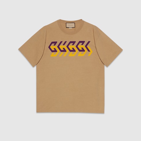 Gucci Cotton jersey T-shirt with Gucci print. 1
