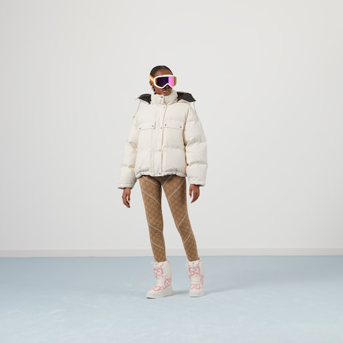 GG cotton canvas puffer jacket