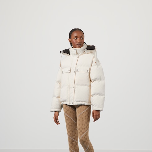 GG cotton canvas puffer jacket