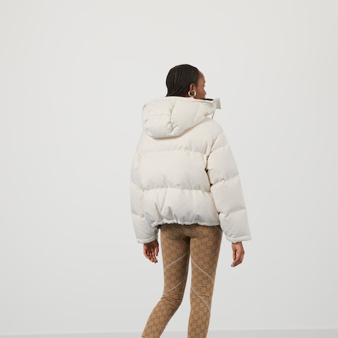 GG cotton canvas puffer jacket