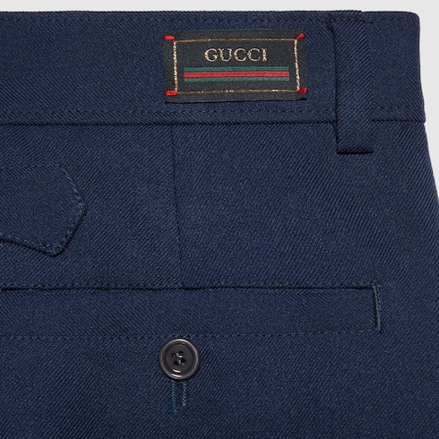 Pantalon recortado de dril vaporoso inazul GUCCI MX