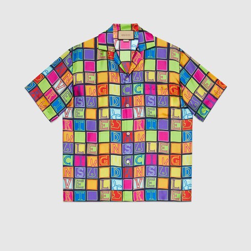 Gucci Polyester Twill Shirt With Clamp 841624zat43 2518