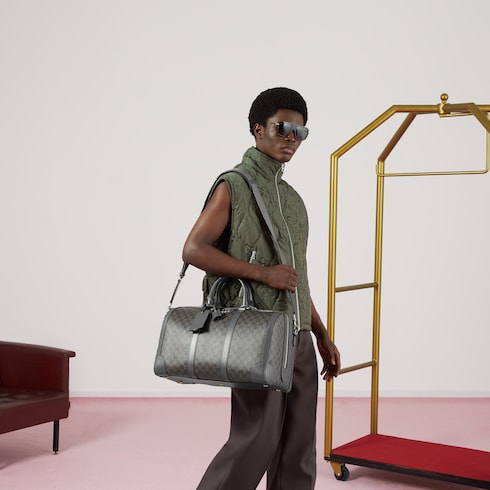 Borsa da viaggio Ophidia misura piccola in Tessuto Supreme grigio