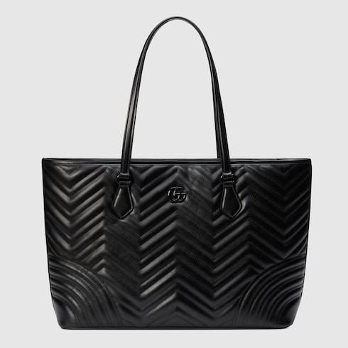 Túi đeo chéo Gucci GG Marmont Size 26 Matelasse Chevron Leather Black  Shoulder Bag