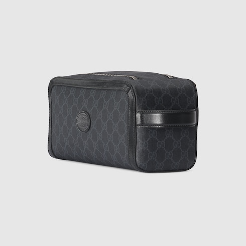 Small toiletry case with Interlocking G in black Supreme GUCCI ZA