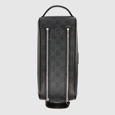 Small toiletry case with Interlocking G in black Supreme GUCCI ZA