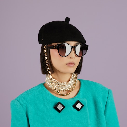 Geometric-frame sunglasses