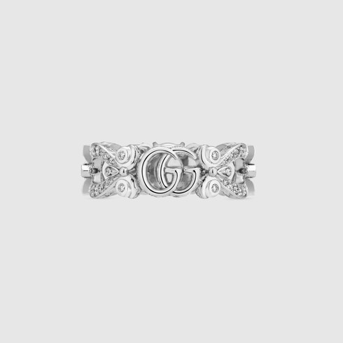 Gucci Flora 18k solitaire ring