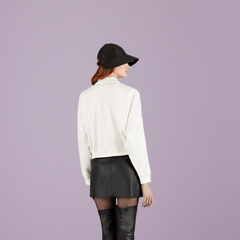 Felpa in cotone con logo Gucci vintage in color gesso GUCCI CH