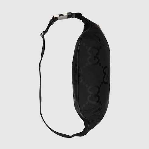 Black GG-logo coated-canvas belt bag, Gucci