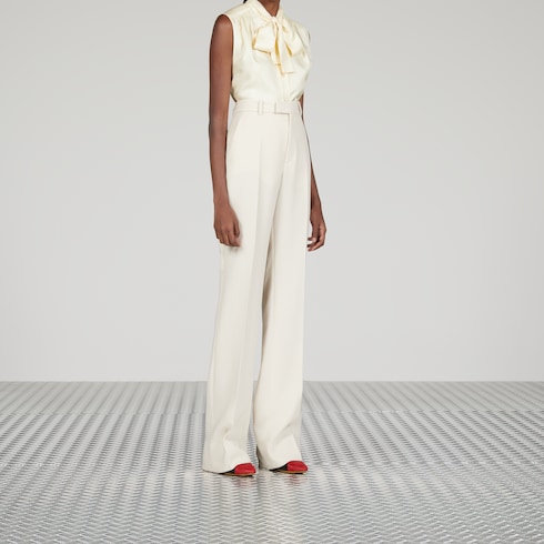 Wool crêpe pant