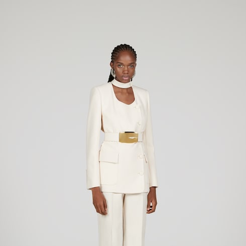Wool crêpe jacket