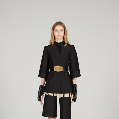 Soft wool silk jacket