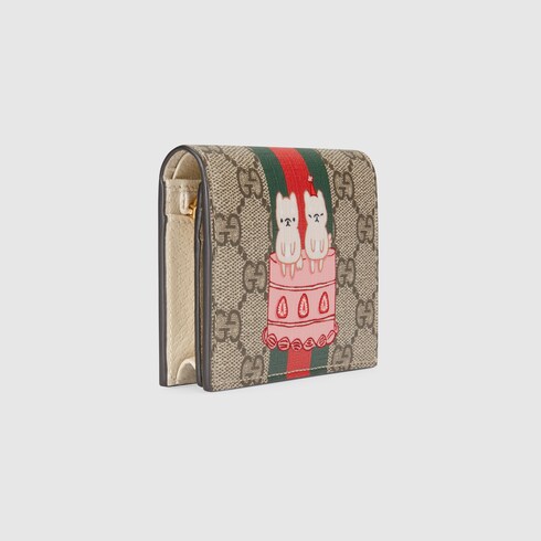 GUCCI アニマルプリントジップ カードケース-