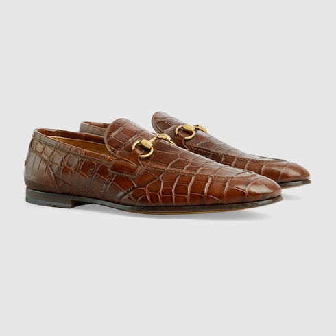 Men's Gucci Jordaan crocodile loafer