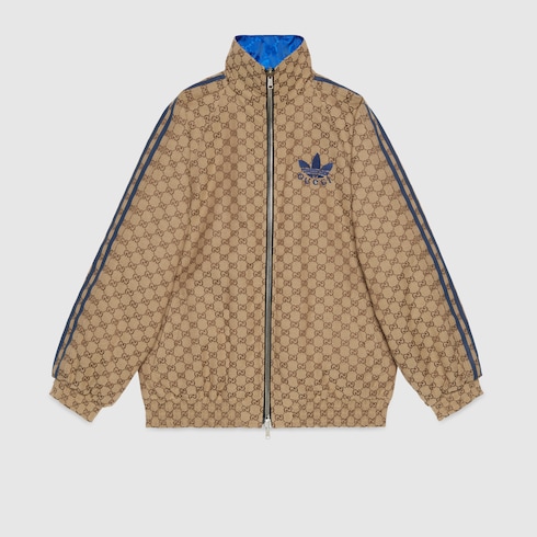 Gucci adidas x Gucci GG canvas reversible bomber