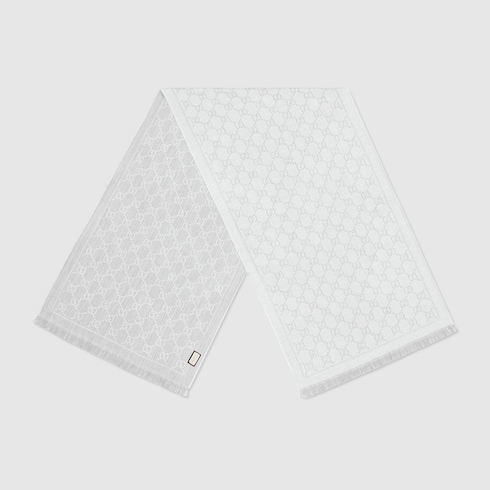 Schal aus Strick mit GG Jacquard Muster