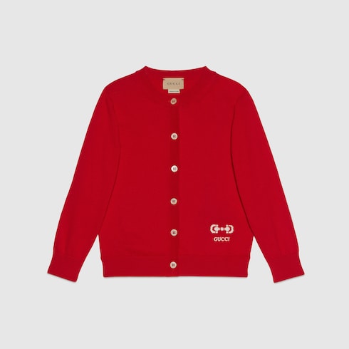 Childrens red cardigan hot sale